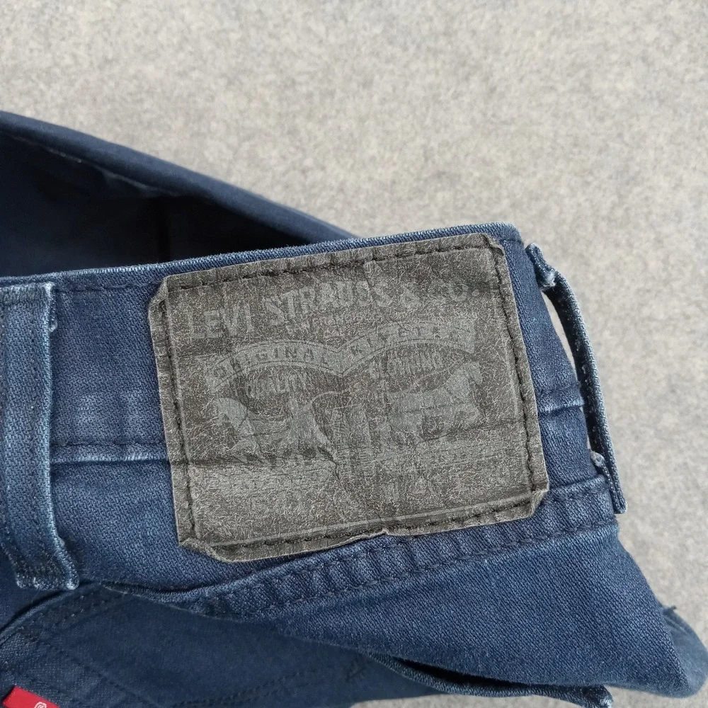 Levis Jeans Mens 40x30‎ Dark Wash Blue Regular Straight Stretch Denim Pants